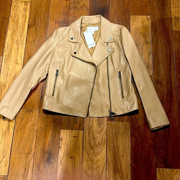 Hugo Boss Sajuana Leather Moto Jacket